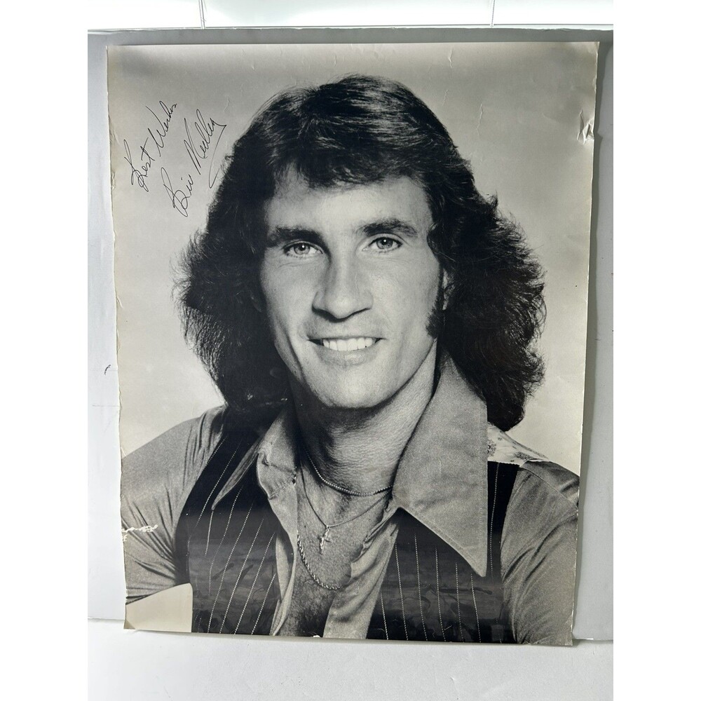 Bill Medley Signed 24x16" Poster 1977.   Black and White
